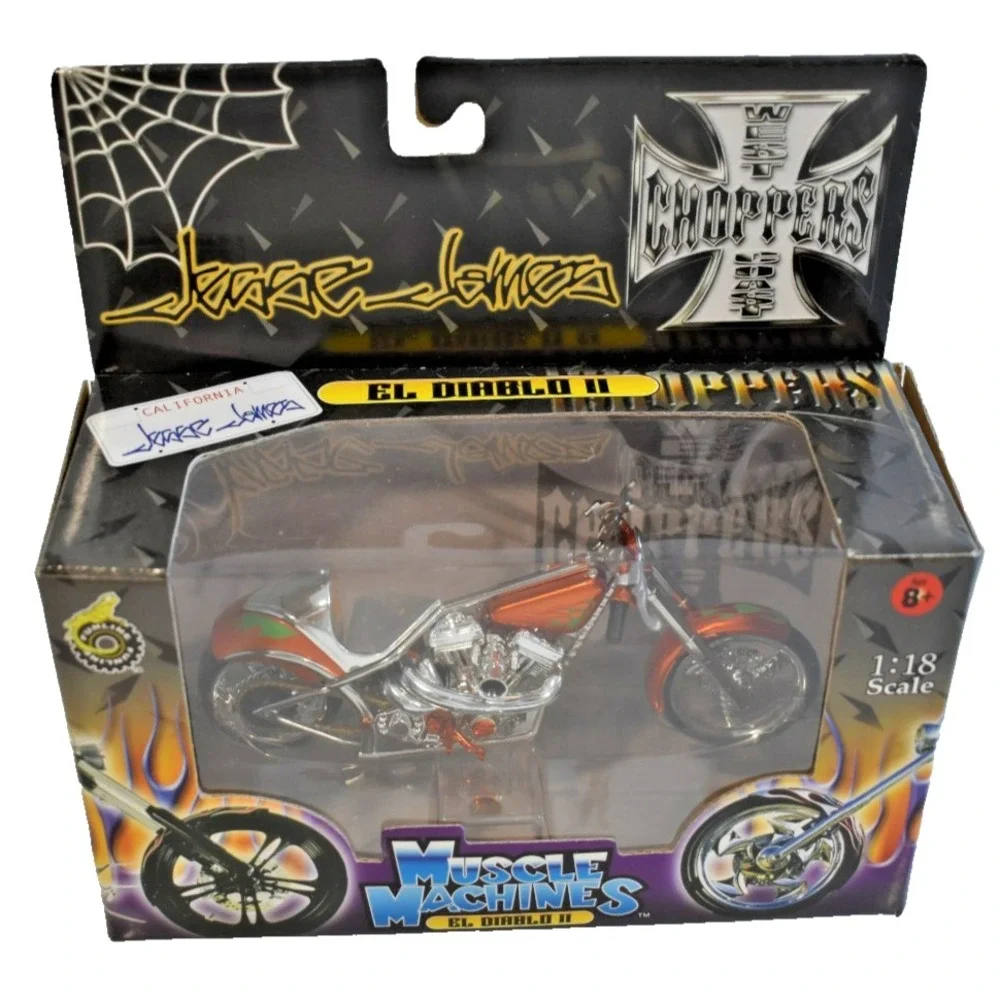 Jesse James West Coast Choppers El Diablo 2 1:18 Scale Diecast Orange
